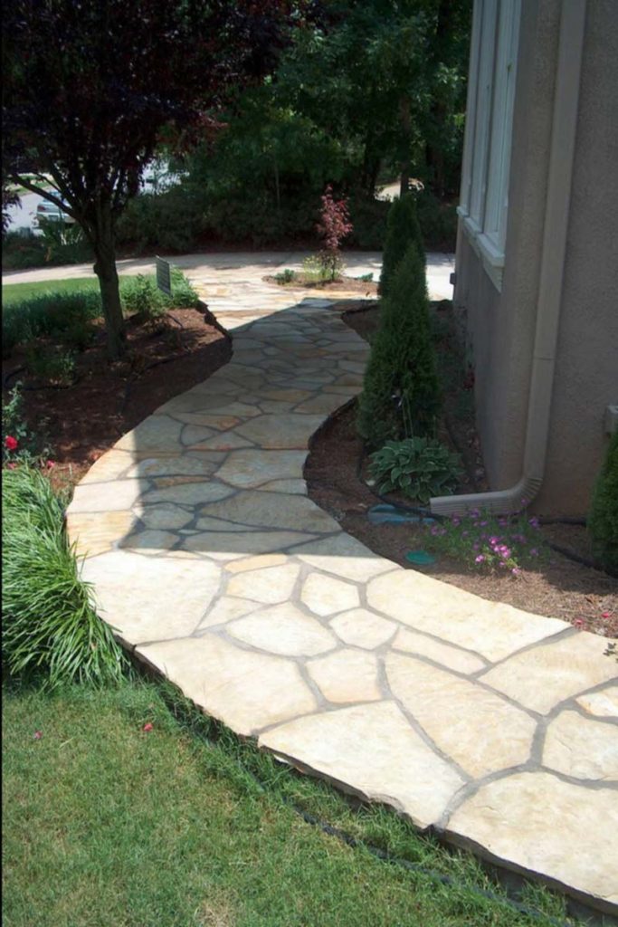 Natural stone pathway